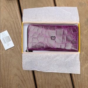 NWT Eric Javits Purple Wallet
